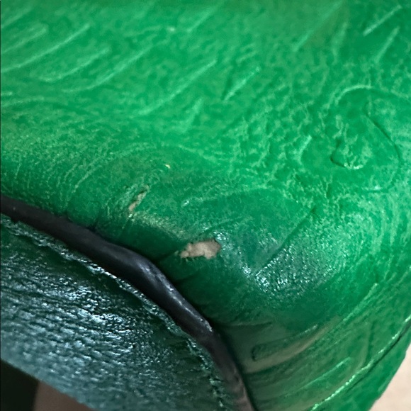 Steve Madden Green Embossed Logo Crossbody with Gold Chain - Picture 8 of 8